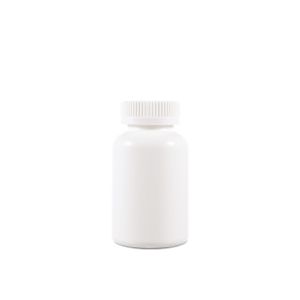175cc Opaque White Plastic Packer Bottle (F1001H0175) with White Child-Resistant Plastic Cap