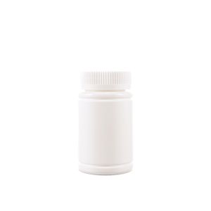 180cc Opaque White Plastic Packer Bottle (F1001H0180) with White Child-Resistant Plastic Cap