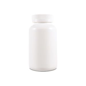 500cc Opaque White Plastic Packer Bottle (F1001H0500) with White Child-Resistant Plastic Cap