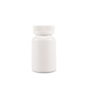 120cc Opaque White Plastic Packer Bottle (F1002H0120) with White Child-Resistant Plastic Cap