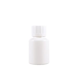 200cc Opaque White Plastic Packer Bottle (F1002H0200) with White Tamper-Evident Plastic Cap