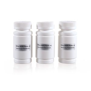 120cc Opaque White Plastic Packer Bottle (F1003H0120) with White Child-Resistant Plastic Cap 