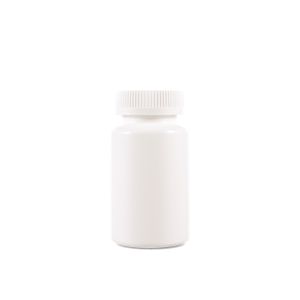 225cc Opaque White Plastic Packer Bottle (F1003H0225) with White Child-Resistant Plastic Cap