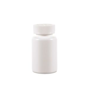 120cc Opaque White Plastic Packer Bottle (F2021H0120) with White Child-Resistant Plastic Cap