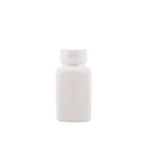 120cc Opaque White Plastic Packer Bottle (F2023H0120) with White Flip-Top Plastic Cap