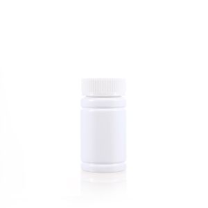 100cc White PET Plastic Packer Bottle (F2024P0100) with White Child-Resistant Plastic Cap
