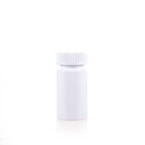 100cc White PET Plastic Packer Bottle (F2033P0100) with White Child-Resistant Plastic Cap