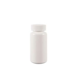 150cc Opaque White Plastic Packer Bottle (F2041H0150) with White Child-Resistant Plastic Cap 