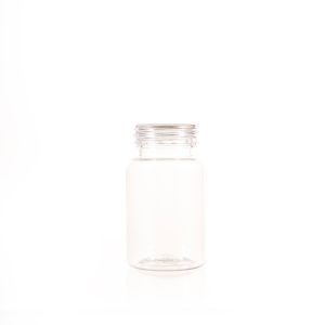 120cc Clear PET Plastic Packer Bottle (F2053P0120) with Clear Screw Plastic Cap