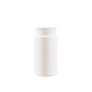 225cc Opaque White Plastic Packer Bottle  (F2057H0225) with White Plastic Cap