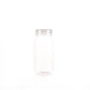 120cc Clear PET Plastic Packer Bottle (F2059P0120) with Clear Screw Plastic Cap