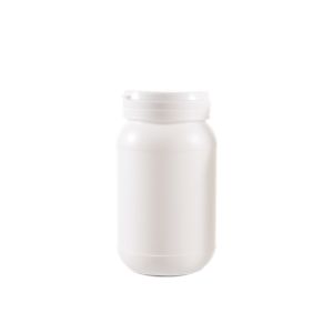 250cc Opaque White Plastic Packer Bottle (F2060H0250) with Tamper-Evident Flip Top Plastic Cap