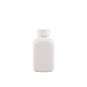 250cc Opaque White Plastic Packer Bottle (F2063H0250) with White Flip Top Plastic Cap