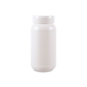 350cc Opaque White Plastic Packer Bottle (F2071H0350) with Tamper-Evident Flip Top Plastic Cap