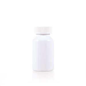 150cc White PET Plastic Packer Bottle (F2085P0150) with White Child-Resistant Plastic Cap