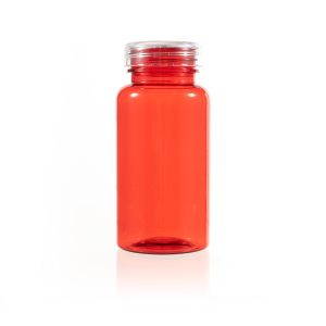 150cc Red PET Plastic Packer Bottle (F2089P0150) with Clear Screw Plastic Cap
