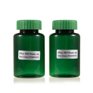 175cc Green PET Plastic Packer Bottle (F2114P0175) with Green Screw Plastic Cap