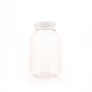 300cc Clear PET Plastic Packer Bottle (F2152P0300) with White Tear-Off Plastic Cap