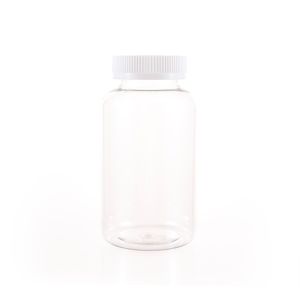 500cc Clear PET Plastic Packer Bottle (F2175P0500) with White Screw Plastic Cap