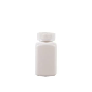 120cc Opaque White Plastic Packer Bottle (F2201H0120) with White Child-Resistant Plastic Cap 