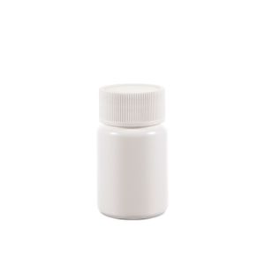 60cc Opaque White Plastic Bottle (F2202H0060) with White Plastic Cap