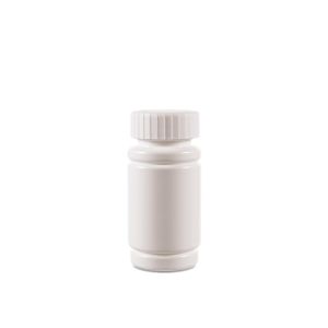 120cc Opaque White Plastic Packer Bottle (F2202H0120) with White Child-Resistant Plastic Cap