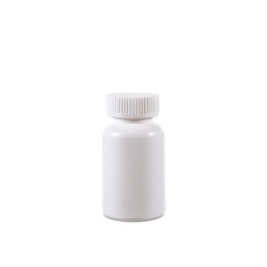 150cc Opaque White Plastic Bottle (F2204H0150) with White Child-Resistant Plastic Cap