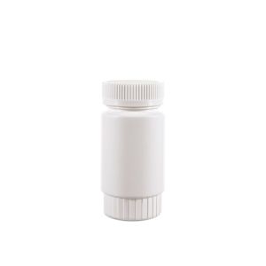 150cc Opaque White Plastic Bottle (F2205H0150) with White Child-Resistant Plastic Cap 