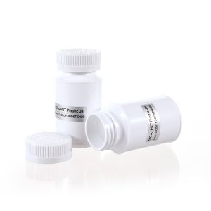 120cc Opaque White PET Plastic Packer Bottle (F3005P0120) with White Child-Resistant Plastic Cap