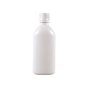 200cc Opaque White Plastic Bottle (F3301H0200) with PP28 White Plastic Cap 