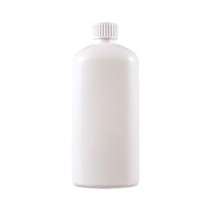 400cc Opaque White Plastic Bottle with PP28 White Plastic Cap  (F3301H0400) 