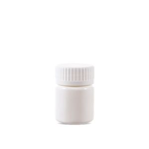 30cc Opaque White Plastic Bottle (F3302H0030) with White Ribbed Plain Plastic Cap 
