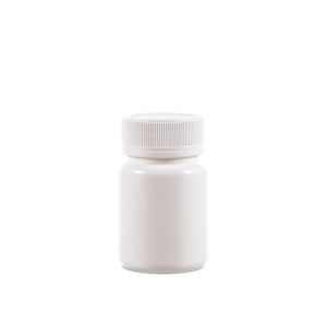 50cc Opaque White Plastic Packer Bottle (F3302H0050) with White Tamper-Evident Plastic Cap