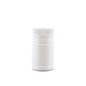 90cc Opaque White Plastic Packer Bottle (F3302H0090) with White Child-Resistant Plastic Cap