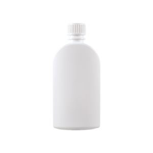 250cc Opaque White Plastic Bottle with PP28 White Plastic Cap  (F3303H0250) 
