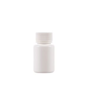 30cc Opaque White Plastic Packer Bottle (F3304H0030) with White Plastic Cap 