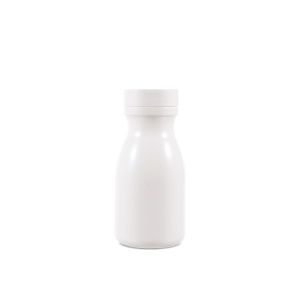 120cc Opaque White Plastic Bottle with White Plastic Cap  (F3304H0120) 
