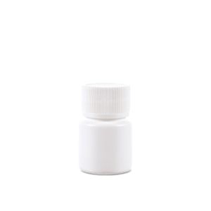 30cc Opaque White Plastic Packer Bottle  (F3306H0030) with White Plastic Cap 