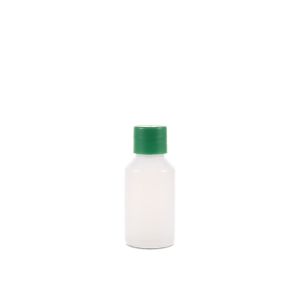 30ml White HDPE Bottle for External Liquid Medicine with Green Plastic Cap (F3307H0030)