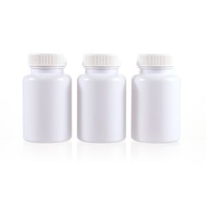 120cc White PET Plastic Packer Bottle (F3001P0120) with White Screw Cap