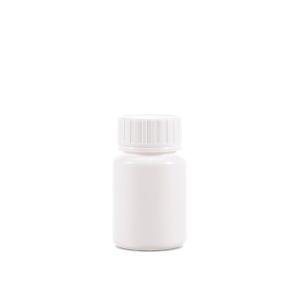 30cc Opaque White Plastic Packer Bottle (F1001H0030) with White Screw Cap