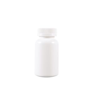 150cc Opaque White Plastic Packer Bottle (F1001H0150) with White Child-Resistant Plastic Cap