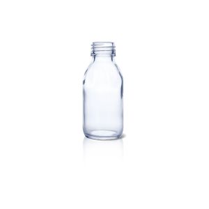 90ml Clear Glass Bottle for Syrup DIN PP 28mm