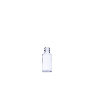 1 oz Clear Boston Round Glass Bottle G.P.I 20/400 Neck Finish