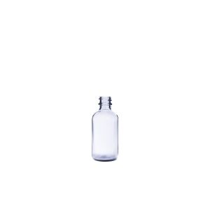 2 oz Clear Boston Round Glass Bottle G.P.I 20/400 Neck Finish