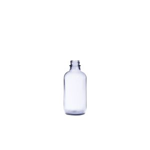 4 oz Clear Boston Round Glass Bottle G.P.I 22/400 Neck Finish