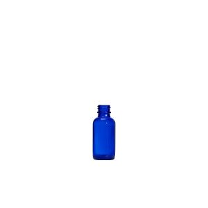 1 oz Cobalt Blue Boston Round Glass Bottle G.P.I 20/400 Neck Finish