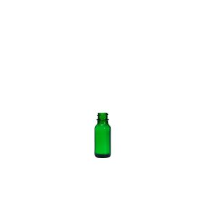 0.5 oz Green Boston Round Glass Bottle G.P.I 18/400 Neck Finish