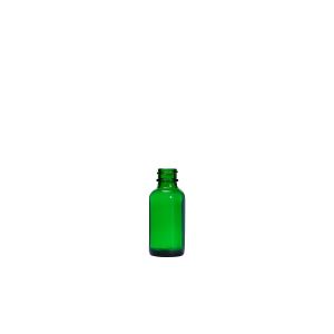 1 oz Green Boston Round Glass Bottle G.P.I 20/400 Neck Finish