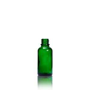 30ml Green Glass Dropper Bottle  DIN 18mm